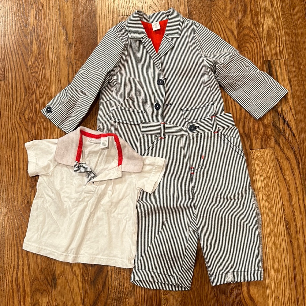First Impressions seersucker suit